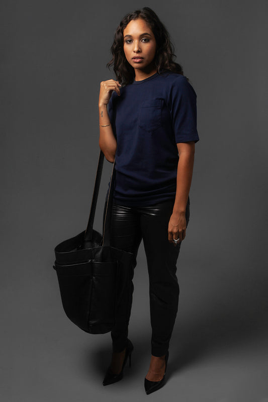 BLACK WATER BUFFALO TOTE