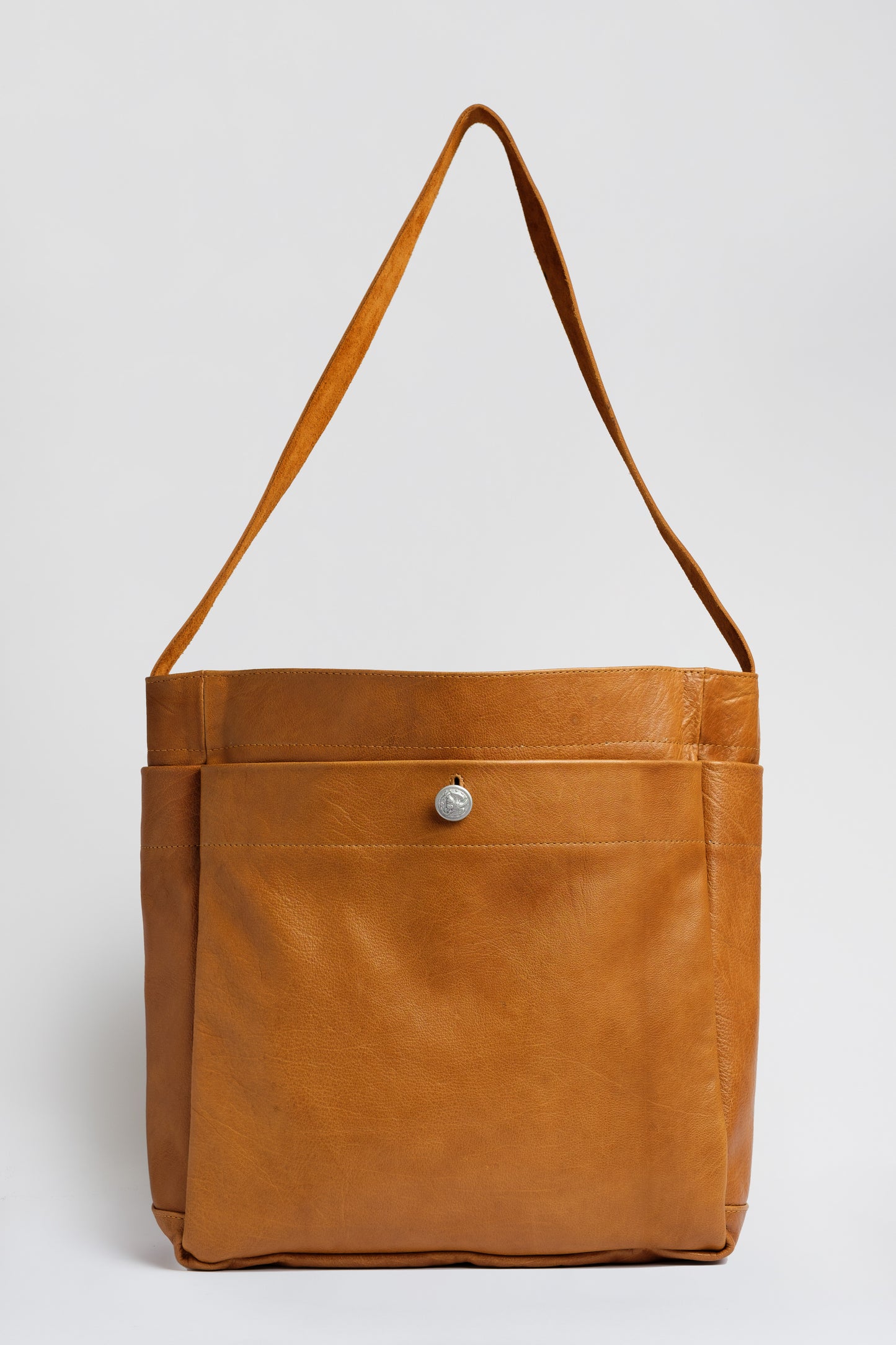 COGNAC WATER BUFFALO TOTE